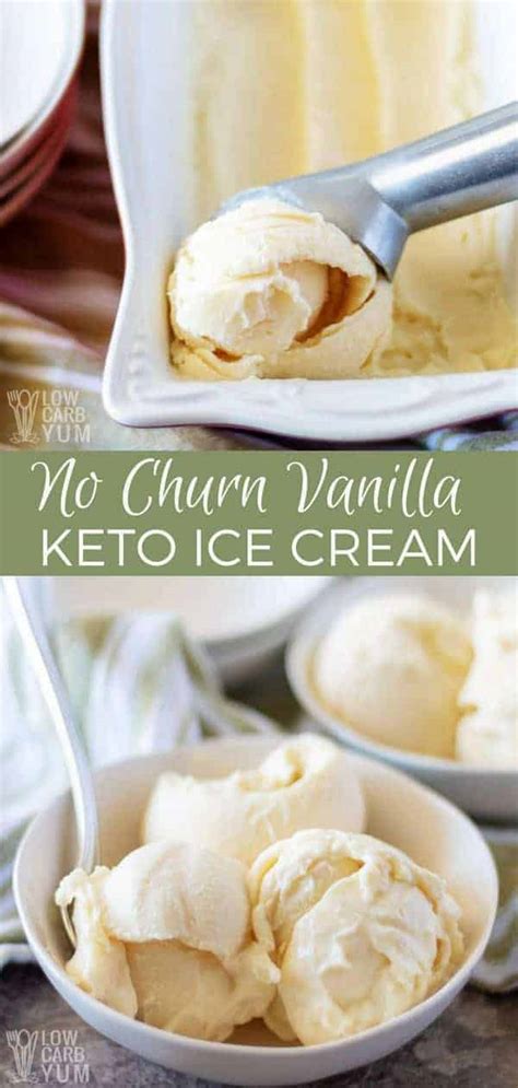 Keto Vanilla Ice Cream Recipe No Churn Method Low Carb Yum