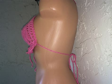 Crochet Sexy Hobo Bikini Halter Top Ready To Ship Etsy