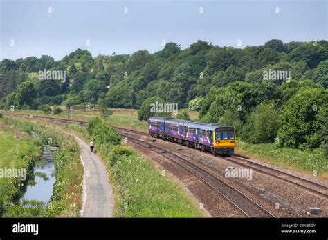 Northern Rail Class 142 Pacer Class 156 Sprinter Trains 142050 156472 Passing The