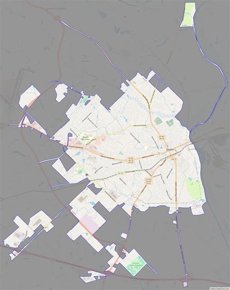 Map of Dublin city, Georgia - Thong Thai Real