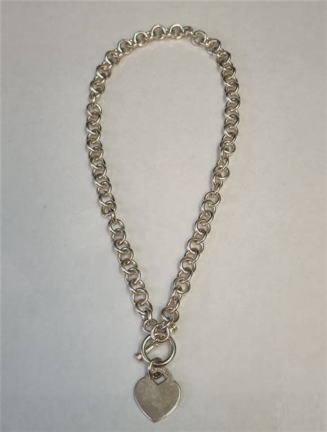 Sterling Silver Tiffany Style Necklace Large Link