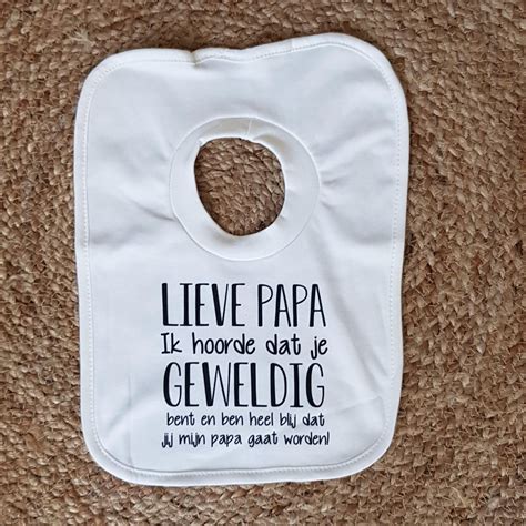 Set Van Baby Slabbetje Cadeau Tekst Zwangerschap Bekendmaking