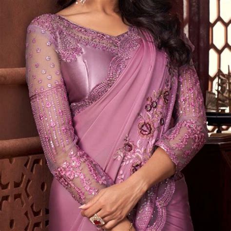 Purple Wedding Saree Jacket Patterns Online Saree Jacket