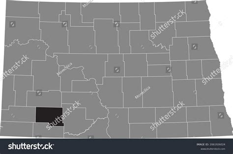 Black Highlighted Location Map Of The Hettinger Royalty Free Stock