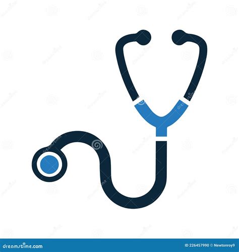 Doctor Medical Stethoscope Icon Vector Design Isolated On A White