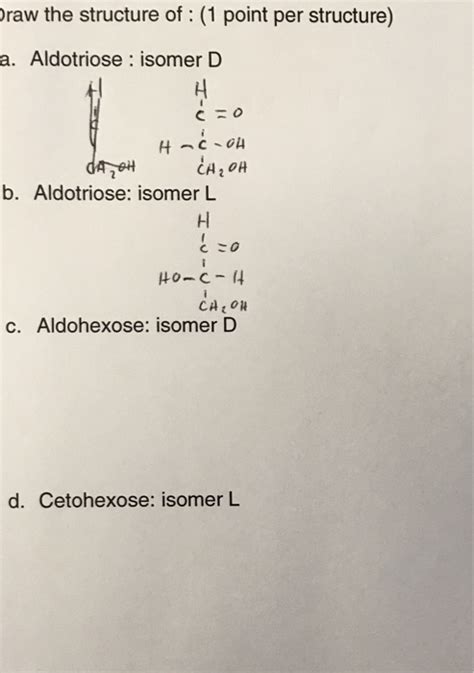 Solved raw the structure of: (1 point per structure) a. | Chegg.com