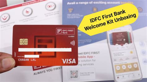 IDFC First Bank Welcome Kit Unboxing 2024 IDFC Visa Classic Debit