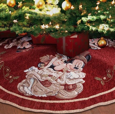Disney Park Mickey Minnie Mouse Victorian Tapestry Christmas Holiday
