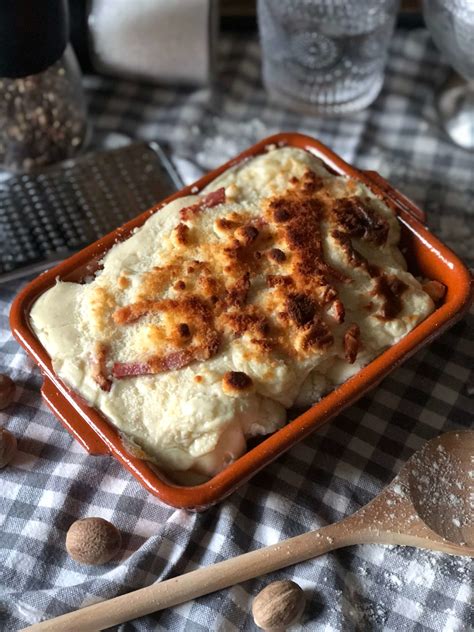 Coliflor Con Bechamel Gratinado Al Horno Con Bacon Bajo En Calor As