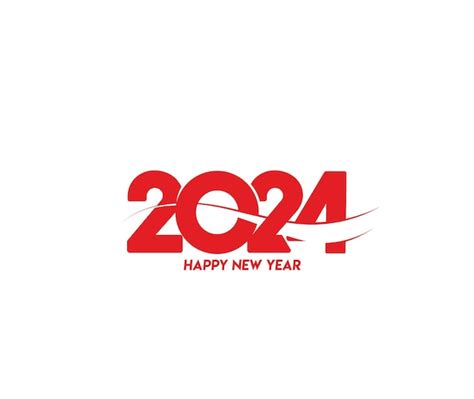 Feliz Ano Novo 2024 Design De Tipografia De Texto Elemento Design De