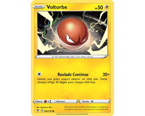 Voltorbe Pv Carte Commune Ep E Et Bouclier Clash De