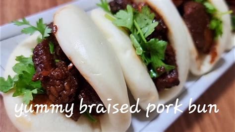 Yummy Braised Pork Bun Kong Bak Pau Super Easy Recipe