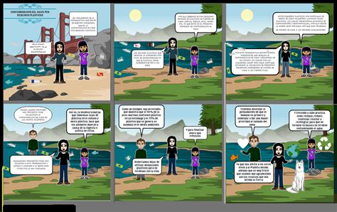 Contaminacion De Agua Por Desechos Plasticos Storyboard