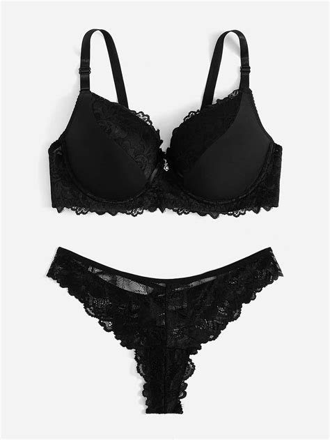 Sexy Lace With Solid Micro Cup Women Lingerie Bra And Underwear Price