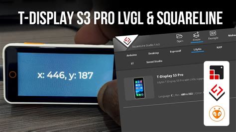 How To Configure LilyGo T Display S3 Pro With LVGL SquareLine Studio