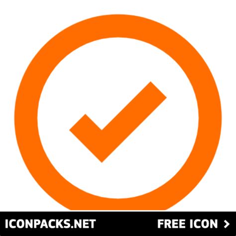 Free Orange Check Mark Verified Circle Svg Png Icon Symbol Download