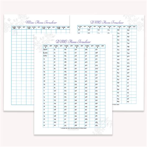 Printable Dmc Thread Chart Ubicaciondepersonas Cdmx Gob Mx