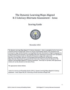 Fillable Online Educateiowa The Dynamic Learning Maps Aligned K