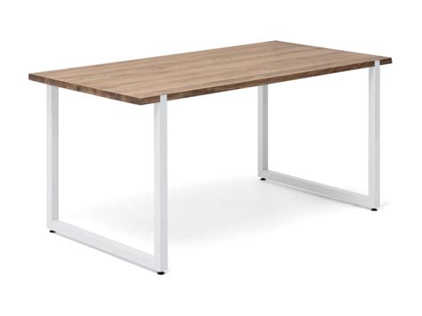 Mesa De Comedor Uley 160x80x75cm Blanca En Madera Maciza De Pino