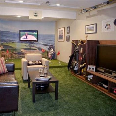 Man Cave Ideas Garage Man Cave Ideas On A Budget With Images Golf