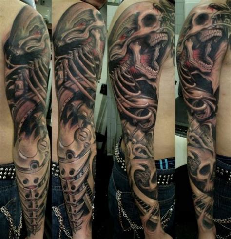 Share More Than 65 Biomechanical Skull Tattoo Super Hot In Coedo Vn