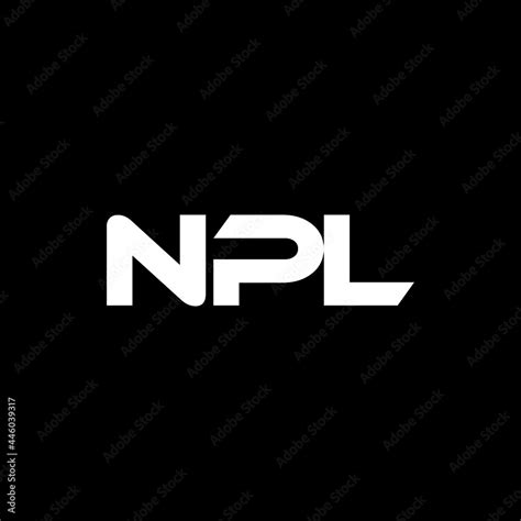 Npl Letter Logo Design With Black Background In Illustrator Vector