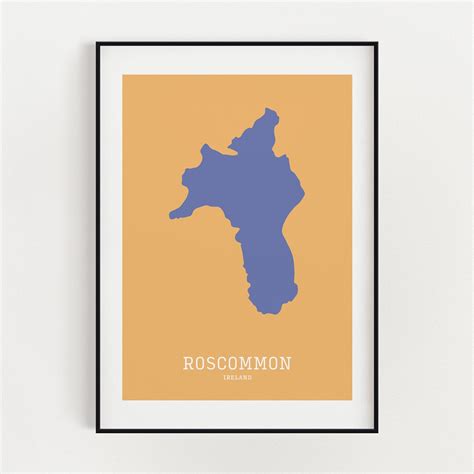 Roscommon Map Print — Irish Wall Art Co.