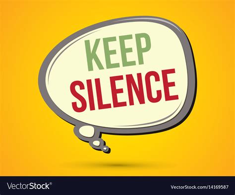 Keep Silence Text In Balloons Royalty Free Vector Image