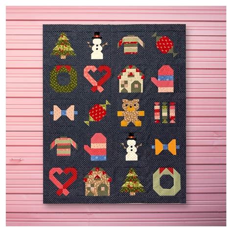 Scrappy Christmas Sampler Quilt Pattern By Kelli Fannin Quilt Etsy