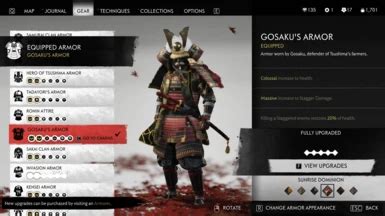 Gosaku Armor Sunrise Dominion Redone At Ghost Of Tsushima Director S