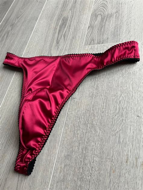 Cadbury Purple Heren Lingerie Satijnen String Italiaanse Etsy Nederland