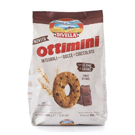 Divella Ottimini Biscotti Integrali Con Gocce Di Cioccolato E Germe Di