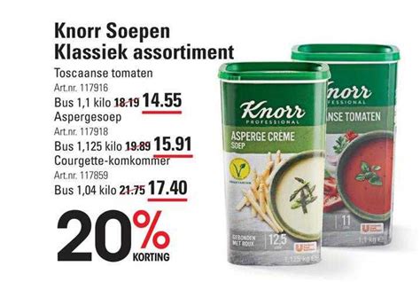 Knorr Soepen Klassiek Assortiment Aanbieding Bij Sligro Folders Nl