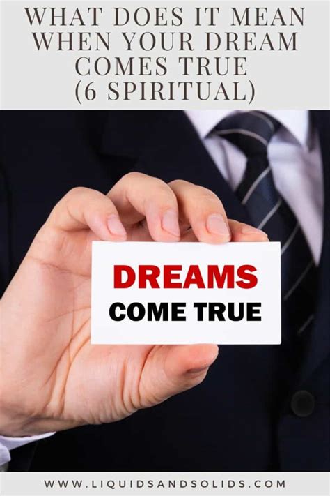 What Does It Mean When Your Dream Comes True 6 Spiritual Meanings