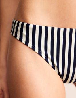 Classic Bikini Bottoms Navy Ivory Stripe Boden UK