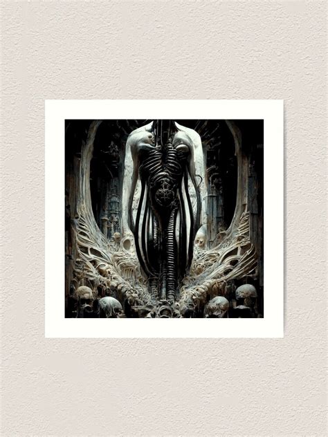 "An ode to H.R. Giger (original artwork inspired by the Necronomicon of H.R. Giger" Art Print ...