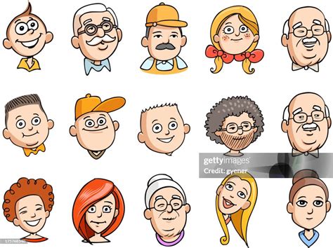 Cartoon Human Faces High-Res Vector Graphic - Getty Images