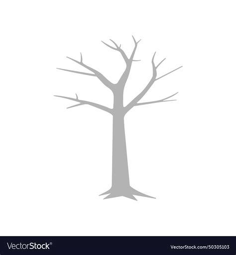 Leafless Tree Icon Design Template Isolated Vector Image