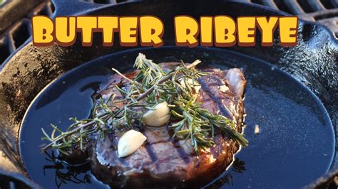 BUTTER LARD FLAVORED RIBEYE STEAK English BBQ Video 0815BBQ YouTube