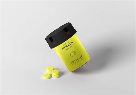 Premium Psd Medicine Bottle Mockup Design