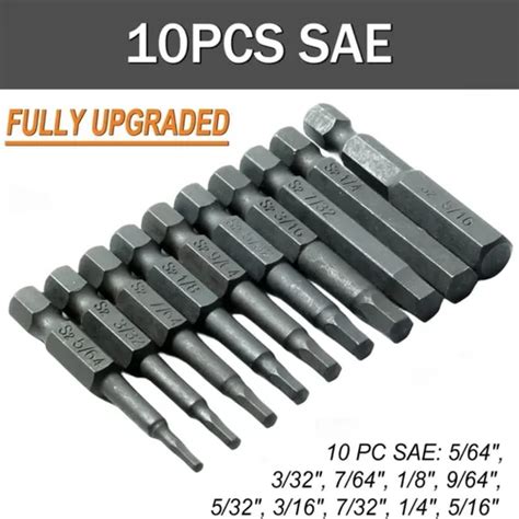 10 Piece Hex Head Allen Wrench Drill Bit Set SAE Metric At Rs 1950 00