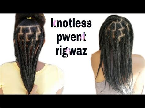 Vin Aprann Penyen Kout Ak Alonj San Elastik Knotless Braids YouTube