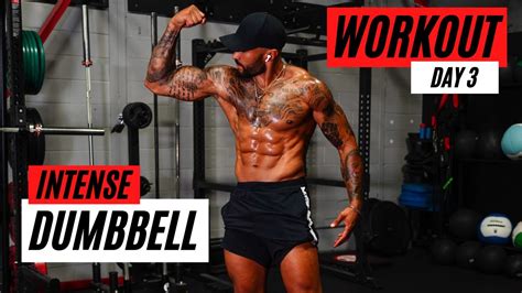 20 Min Intense Dumbbell Workout Get Shredded Youtube