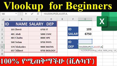 How to use the VLOOKUP function in Excel ቪሉካፕ Vlookup Function in