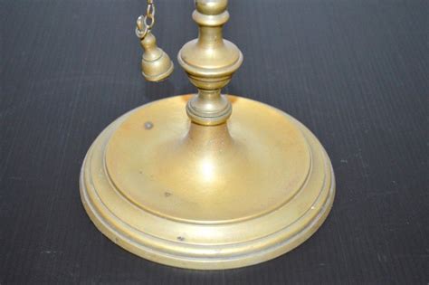 Ancienne Lampe A Huile Bronze Becs Avec Etouffoir Objet Deco