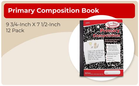 Staples 2072492 Primary Composition Book 9 34 Inch X 7 1