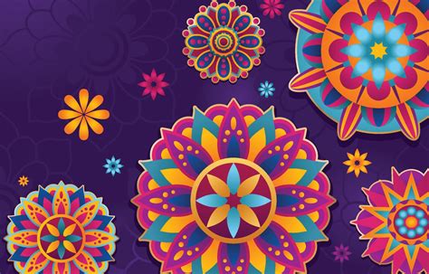 Diwali Festival With Indian Rangoli Background 13384650 Vector Art At Vecteezy