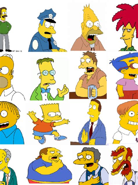 Character names from the simpsons