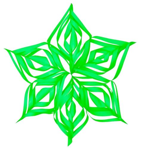 Premium Photo | Christmas green paper snowflake