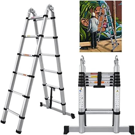 Multi Purpose Industrial Ladder 3 8M 1 9M 1 9M Stainless Steel Frame